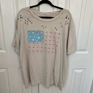 The Post Distressed Flag Graphic T-Shirt